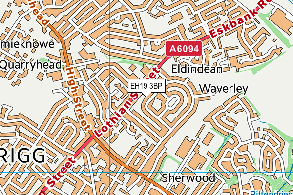 EH19 3BP map - OS VectorMap District (Ordnance Survey) EH19 3BP map - OS VectorMap District (Ordnance Survey)
