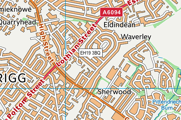 EH19 3BQ map - OS VectorMap District (Ordnance Survey) EH19 3BQ map - OS VectorMap District (Ordnance Survey)