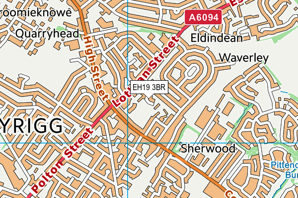 EH19 3BR map - OS VectorMap District (Ordnance Survey) EH19 3BR map - OS VectorMap District (Ordnance Survey)