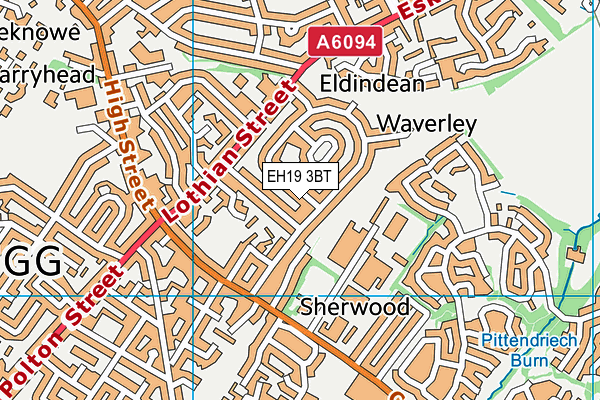 EH19 3BT map - OS VectorMap District (Ordnance Survey) EH19 3BT map - OS VectorMap District (Ordnance Survey)