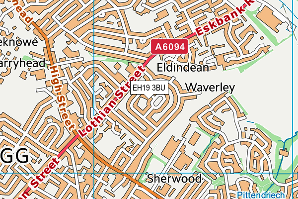 EH19 3BU map - OS VectorMap District (Ordnance Survey) EH19 3BU map - OS VectorMap District (Ordnance Survey)