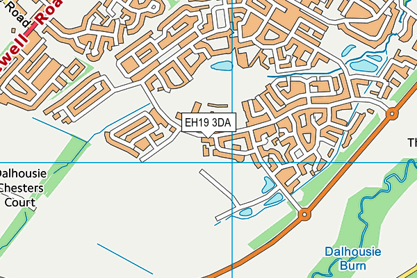 EH19 3DA map - OS VectorMap District (Ordnance Survey) EH19 3DA map - OS VectorMap District (Ordnance Survey)
