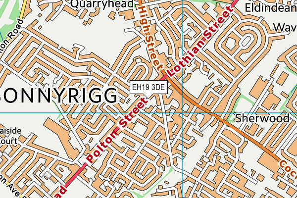 EH19 3DE map - OS VectorMap District (Ordnance Survey) EH19 3DE map - OS VectorMap District (Ordnance Survey)