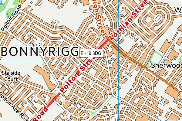 EH19 3DG map - OS VectorMap District (Ordnance Survey) EH19 3DG map - OS VectorMap District (Ordnance Survey)