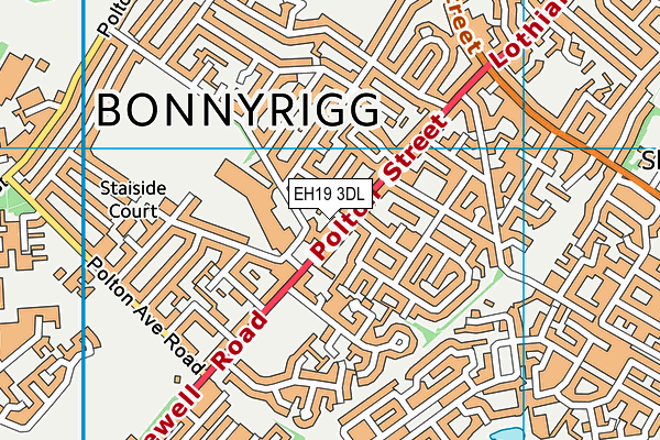EH19 3DL map - OS VectorMap District (Ordnance Survey) EH19 3DL map - OS VectorMap District (Ordnance Survey)