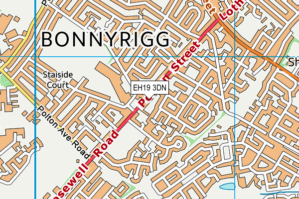 EH19 3DN map - OS VectorMap District (Ordnance Survey) EH19 3DN map - OS VectorMap District (Ordnance Survey)