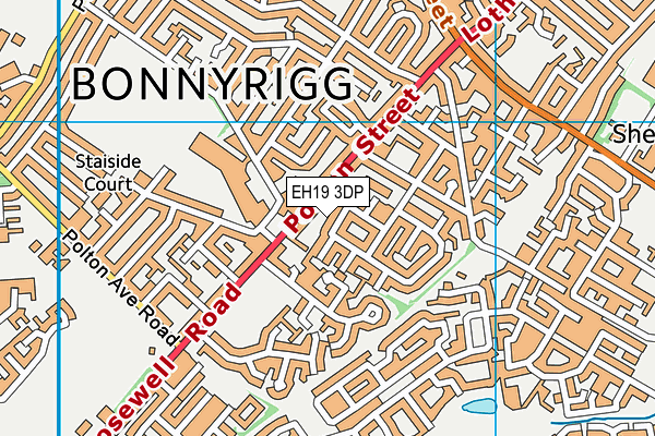 EH19 3DP map - OS VectorMap District (Ordnance Survey) EH19 3DP map - OS VectorMap District (Ordnance Survey)