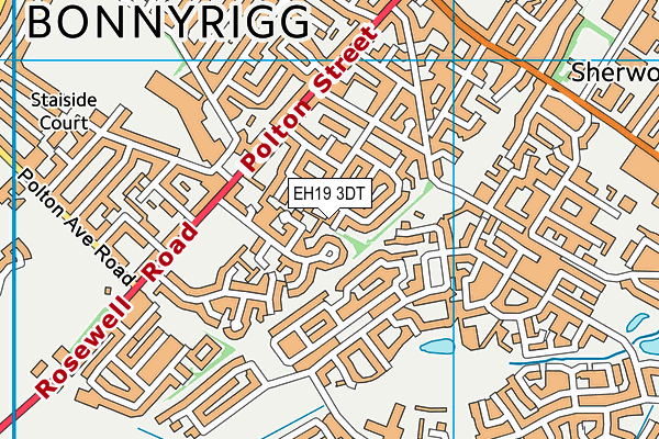 EH19 3DT map - OS VectorMap District (Ordnance Survey) EH19 3DT map - OS VectorMap District (Ordnance Survey)