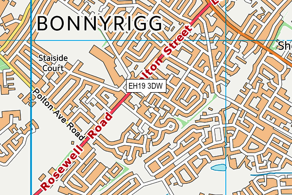 EH19 3DW map - OS VectorMap District (Ordnance Survey) EH19 3DW map - OS VectorMap District (Ordnance Survey)