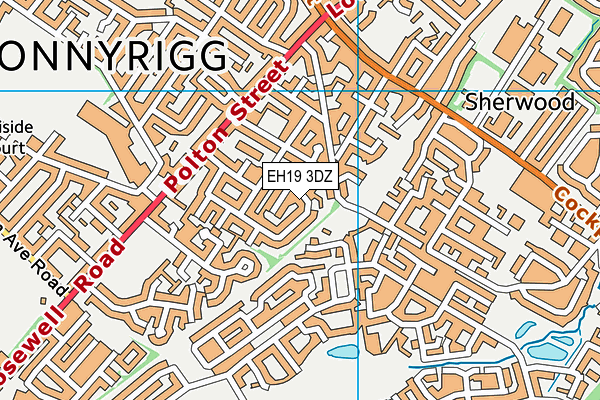 EH19 3DZ map - OS VectorMap District (Ordnance Survey) EH19 3DZ map - OS VectorMap District (Ordnance Survey)
