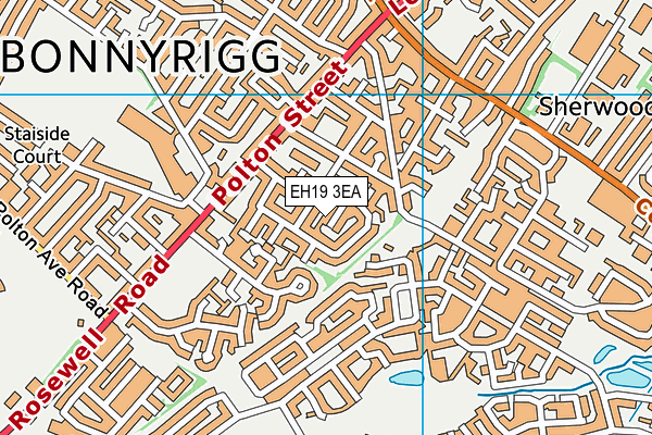 EH19 3EA map - OS VectorMap District (Ordnance Survey) EH19 3EA map - OS VectorMap District (Ordnance Survey)