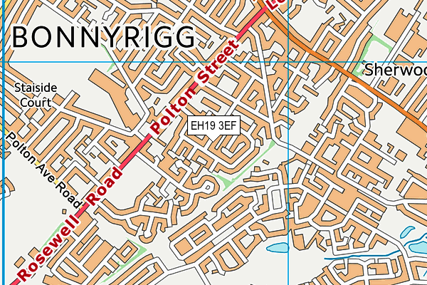 EH19 3EF map - OS VectorMap District (Ordnance Survey) EH19 3EF map - OS VectorMap District (Ordnance Survey)