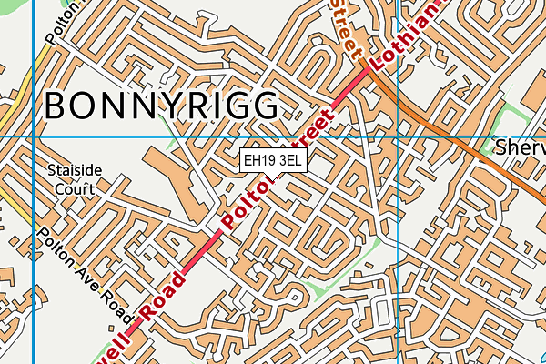 EH19 3EL map - OS VectorMap District (Ordnance Survey) EH19 3EL map - OS VectorMap District (Ordnance Survey)