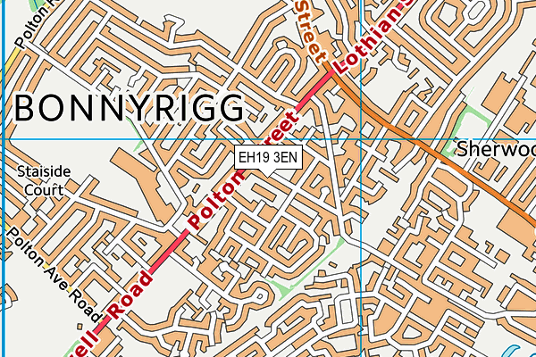EH19 3EN map - OS VectorMap District (Ordnance Survey) EH19 3EN map - OS VectorMap District (Ordnance Survey)