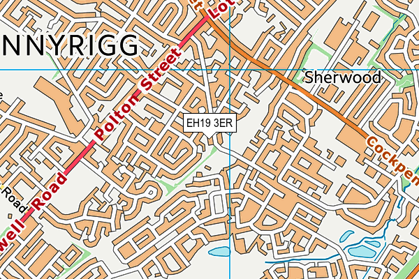 EH19 3ER map - OS VectorMap District (Ordnance Survey) EH19 3ER map - OS VectorMap District (Ordnance Survey)