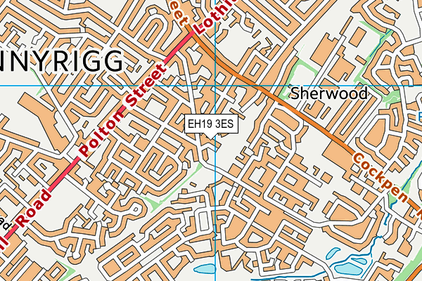 EH19 3ES map - OS VectorMap District (Ordnance Survey) EH19 3ES map - OS VectorMap District (Ordnance Survey)