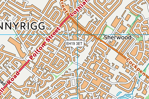 EH19 3ET map - OS VectorMap District (Ordnance Survey) EH19 3ET map - OS VectorMap District (Ordnance Survey)