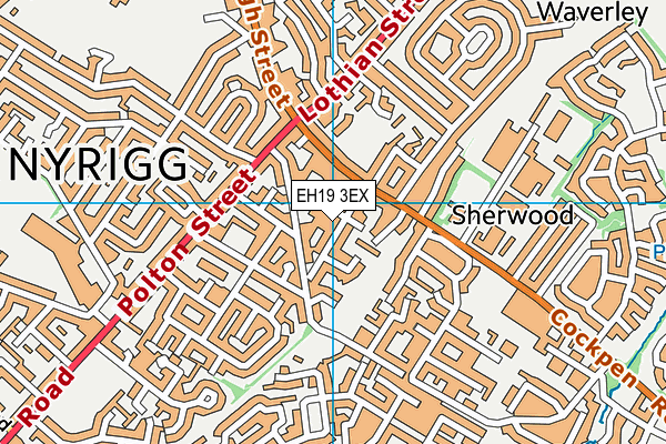 EH19 3EX map - OS VectorMap District (Ordnance Survey) EH19 3EX map - OS VectorMap District (Ordnance Survey)