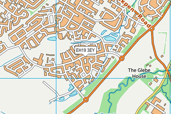 EH19 3EY map - OS VectorMap District (Ordnance Survey) EH19 3EY map - OS VectorMap District (Ordnance Survey)
