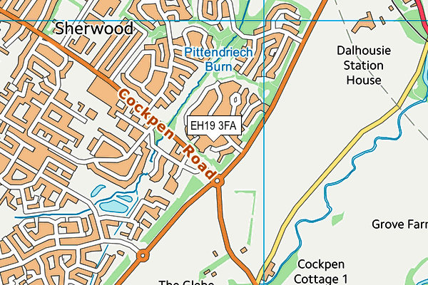 EH19 3FA map - OS VectorMap District (Ordnance Survey) EH19 3FA map - OS VectorMap District (Ordnance Survey)