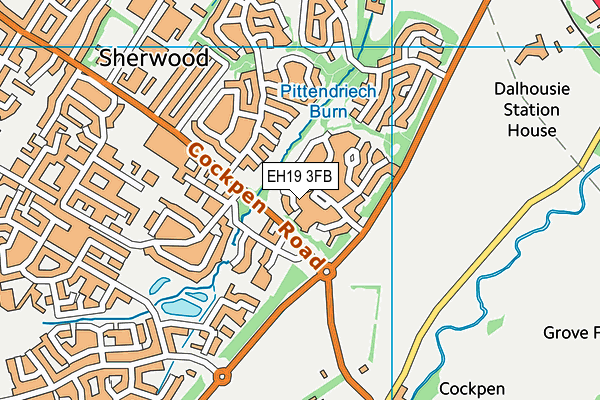 EH19 3FB map - OS VectorMap District (Ordnance Survey) EH19 3FB map - OS VectorMap District (Ordnance Survey)