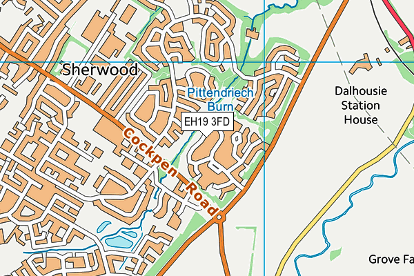 EH19 3FD map - OS VectorMap District (Ordnance Survey) EH19 3FD map - OS VectorMap District (Ordnance Survey)