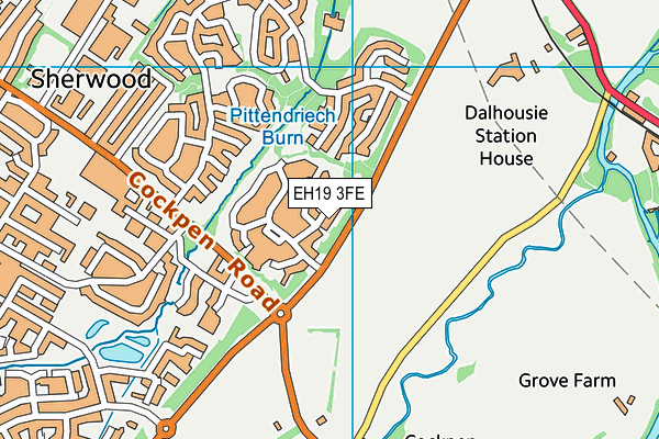 EH19 3FE map - OS VectorMap District (Ordnance Survey) EH19 3FE map - OS VectorMap District (Ordnance Survey)