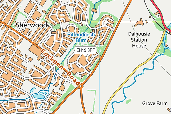 EH19 3FF map - OS VectorMap District (Ordnance Survey) EH19 3FF map - OS VectorMap District (Ordnance Survey)