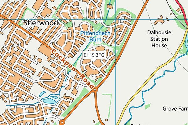 EH19 3FG map - OS VectorMap District (Ordnance Survey) EH19 3FG map - OS VectorMap District (Ordnance Survey)