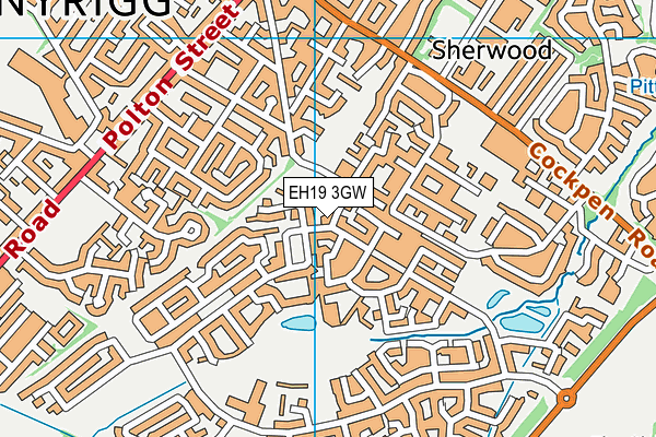 EH19 3GW map - OS VectorMap District (Ordnance Survey) EH19 3GW map - OS VectorMap District (Ordnance Survey)