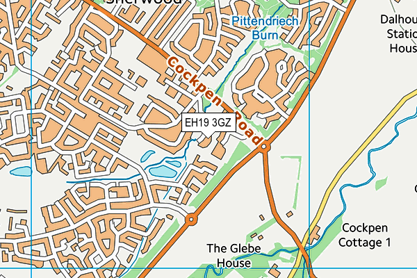EH19 3GZ map - OS VectorMap District (Ordnance Survey) EH19 3GZ map - OS VectorMap District (Ordnance Survey)