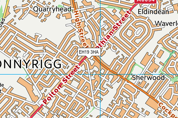 EH19 3HA map - OS VectorMap District (Ordnance Survey) EH19 3HA map - OS VectorMap District (Ordnance Survey)