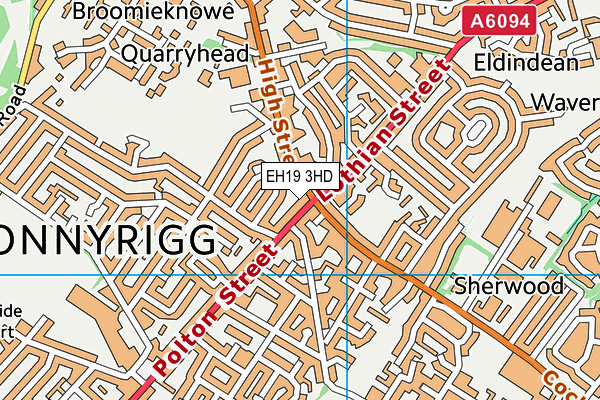 EH19 3HD map - OS VectorMap District (Ordnance Survey) EH19 3HD map - OS VectorMap District (Ordnance Survey)
