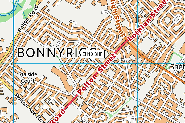 EH19 3HF map - OS VectorMap District (Ordnance Survey) EH19 3HF map - OS VectorMap District (Ordnance Survey)