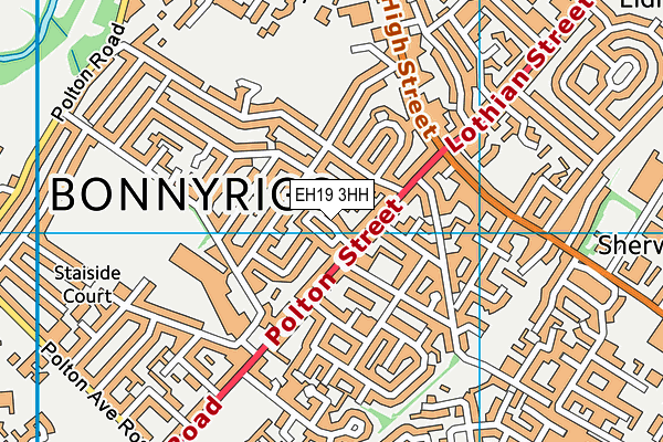 EH19 3HH map - OS VectorMap District (Ordnance Survey) EH19 3HH map - OS VectorMap District (Ordnance Survey)