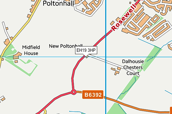 EH19 3HP map - OS VectorMap District (Ordnance Survey) EH19 3HP map - OS VectorMap District (Ordnance Survey)