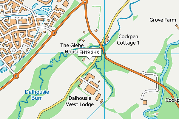 EH19 3HX map - OS VectorMap District (Ordnance Survey) EH19 3HX map - OS VectorMap District (Ordnance Survey)