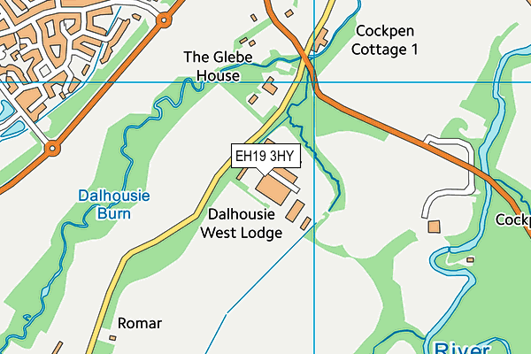 EH19 3HY map - OS VectorMap District (Ordnance Survey) EH19 3HY map - OS VectorMap District (Ordnance Survey)