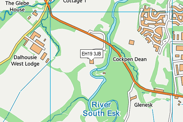 EH19 3JB map - OS VectorMap District (Ordnance Survey) EH19 3JB map - OS VectorMap District (Ordnance Survey)