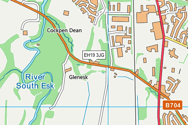 EH19 3JG map - OS VectorMap District (Ordnance Survey) EH19 3JG map - OS VectorMap District (Ordnance Survey)