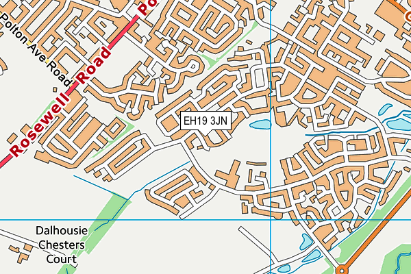 EH19 3JN map - OS VectorMap District (Ordnance Survey) EH19 3JN map - OS VectorMap District (Ordnance Survey)