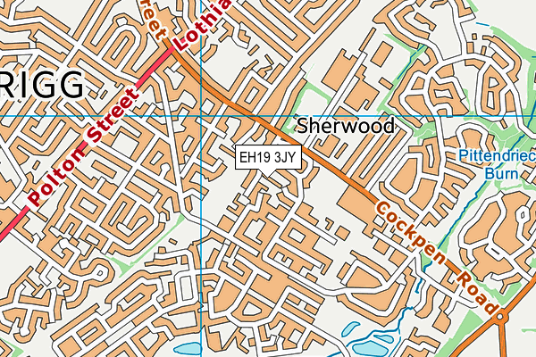 EH19 3JY map - OS VectorMap District (Ordnance Survey) EH19 3JY map - OS VectorMap District (Ordnance Survey)