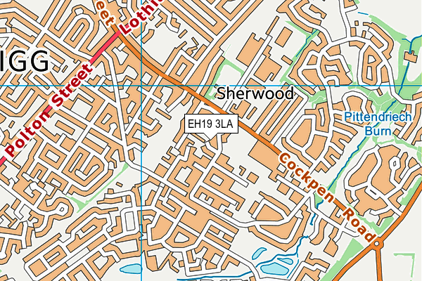 EH19 3LA map - OS VectorMap District (Ordnance Survey) EH19 3LA map - OS VectorMap District (Ordnance Survey)