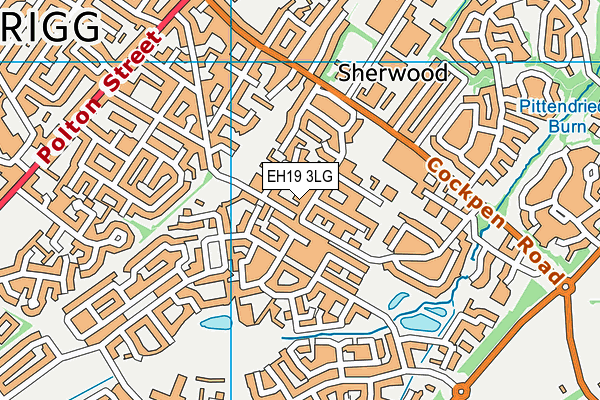 EH19 3LG map - OS VectorMap District (Ordnance Survey) EH19 3LG map - OS VectorMap District (Ordnance Survey)