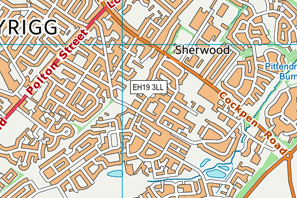 EH19 3LL map - OS VectorMap District (Ordnance Survey) EH19 3LL map - OS VectorMap District (Ordnance Survey)