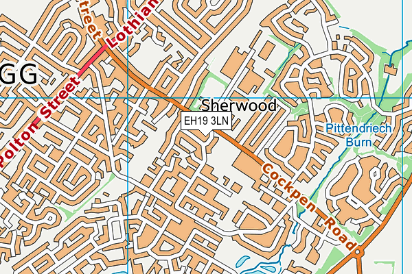 EH19 3LN map - OS VectorMap District (Ordnance Survey) EH19 3LN map - OS VectorMap District (Ordnance Survey)