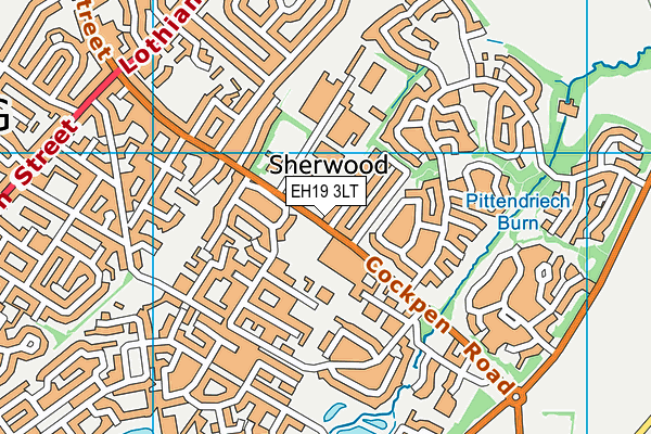 EH19 3LT map - OS VectorMap District (Ordnance Survey) EH19 3LT map - OS VectorMap District (Ordnance Survey)