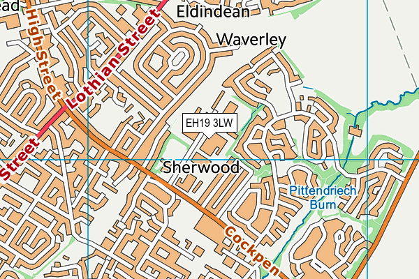 EH19 3LW map - OS VectorMap District (Ordnance Survey) EH19 3LW map - OS VectorMap District (Ordnance Survey)