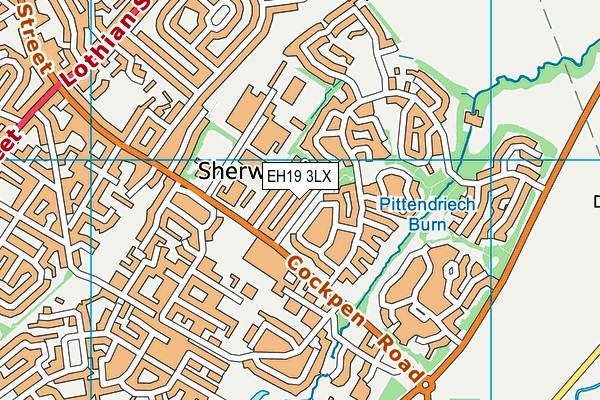EH19 3LX map - OS VectorMap District (Ordnance Survey) EH19 3LX map - OS VectorMap District (Ordnance Survey)