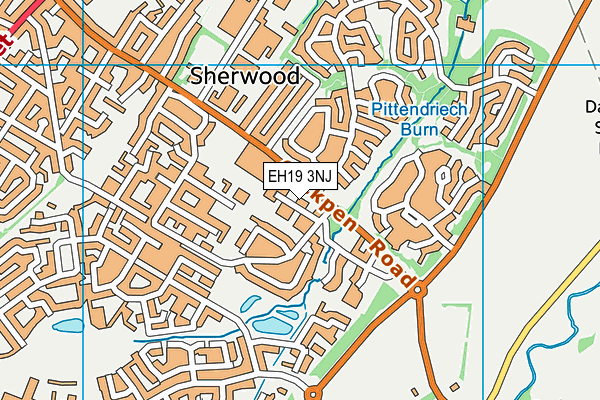 EH19 3NJ map - OS VectorMap District (Ordnance Survey) EH19 3NJ map - OS VectorMap District (Ordnance Survey)